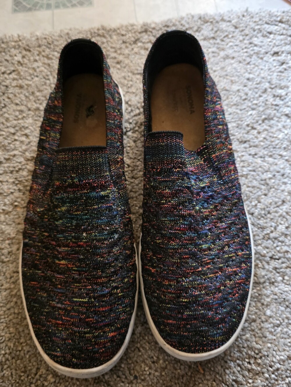 Skechers Women’s Multicolor Knit Slip-On Sneakers 9.5